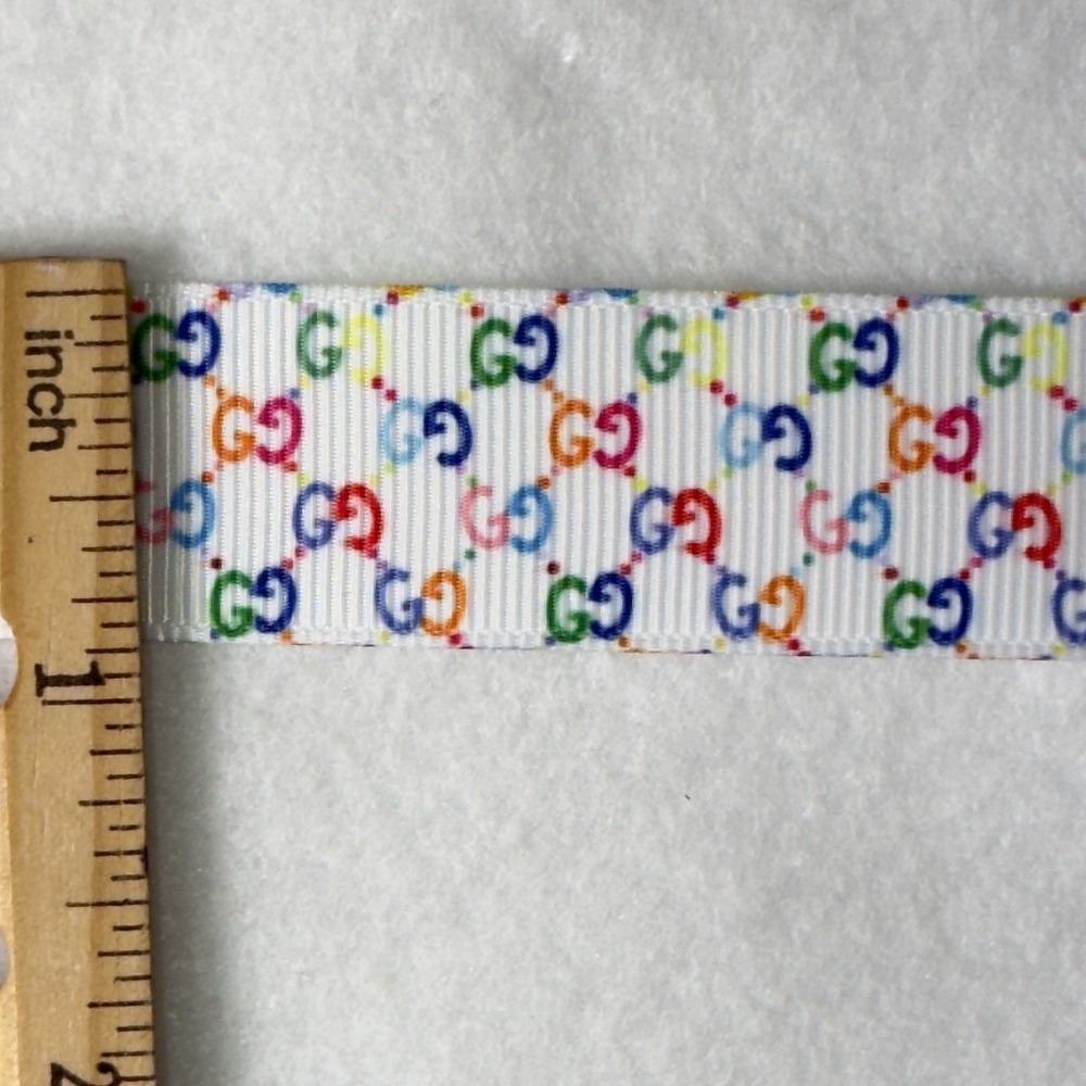 G.G.  Ribbon Multicolor Luxury Ribbon 1" Wide 3 Yards Long